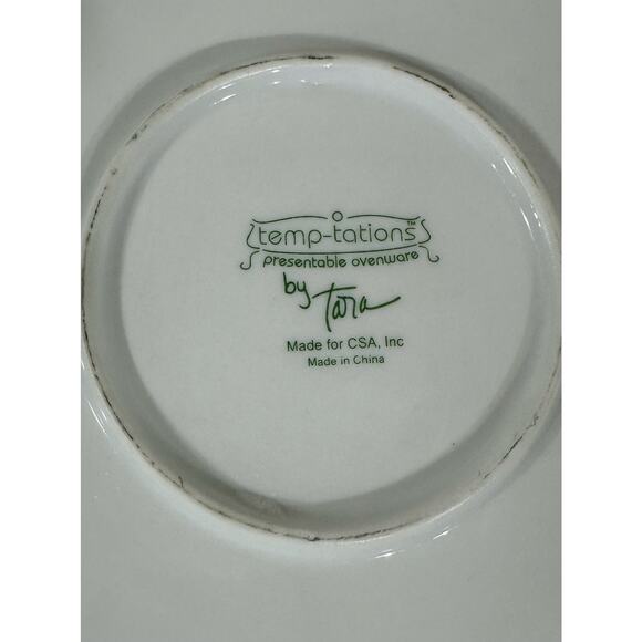 Temptations by Tara Floral Baking Dish Serving Bowl With Handles - Picture 4 of 8
